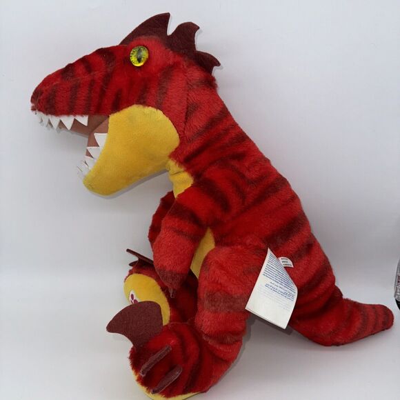 Build A Bear BAB Raptor‎ Dinosaur Red Stuffed Plush Animal 19" Preowned GUC - Picture 8 of 10